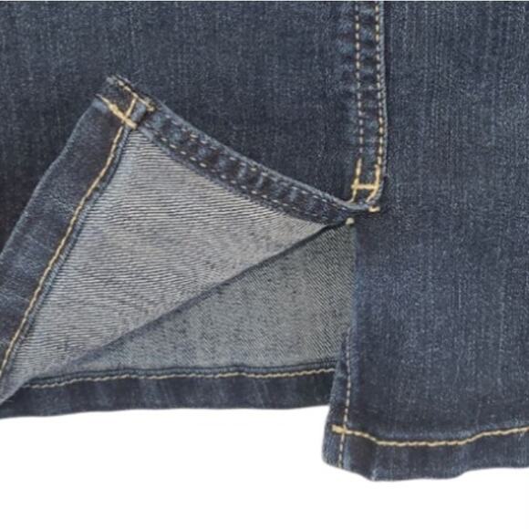 Ruff Hewn Knee-Length Denim Skirt Blue Size 16 Back Slit Casual Everyday EUC - Picture 5 of 8